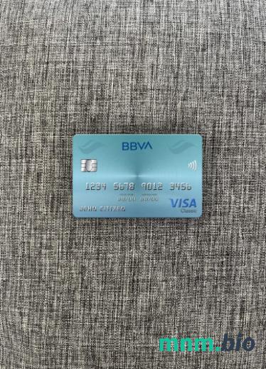 Venezuela BBVA bank visa classic card wygląd fotograficzny skan PSD + zdjęcie